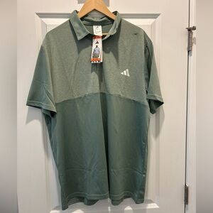 Adidas Men's Green Polo Shirt- Adidas Mens Active Polo Green- 2XL- NWT